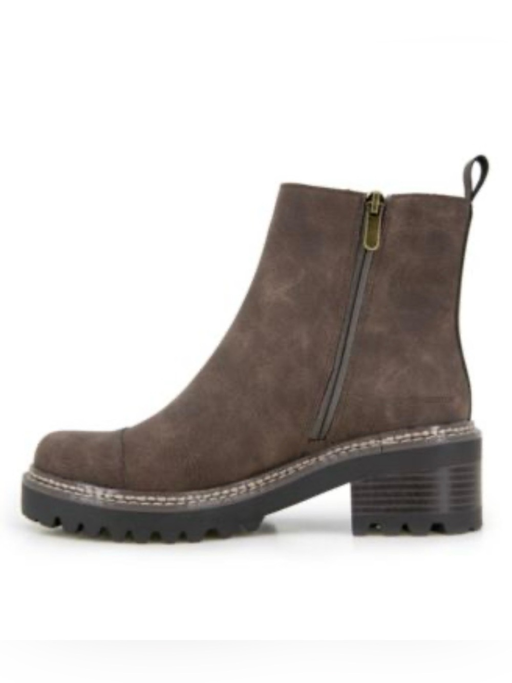 Brown Women's Side-Zip Ankle Boots JBU Size 6.5